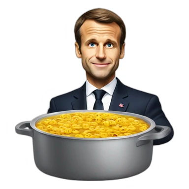 Emmanuele Macron sur une casserole sticker