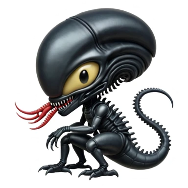 baby xenomorph from movie alien sticker