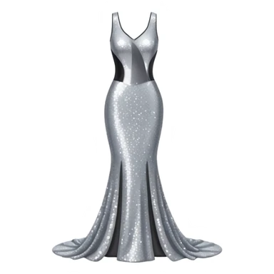 sparkly long body dress sticker