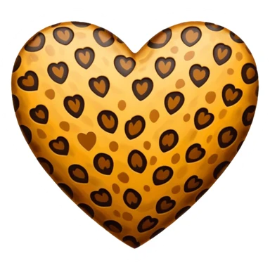 Coeur taches leopard sticker