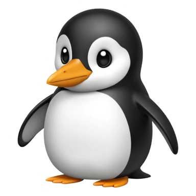 Un pingüino escondiéndose en la niebla sticker