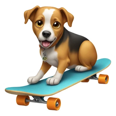 Dog on a skateboard  sticker