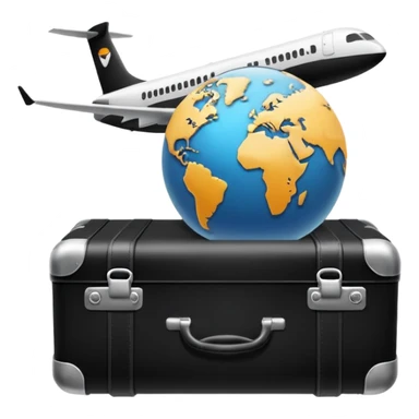  black travel logo sticker