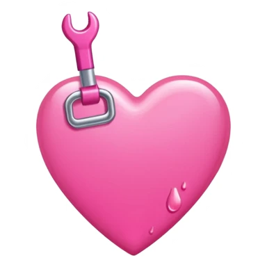 heart made with a nail polish pink sticker