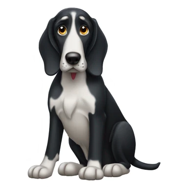 Black hound droopy sticker