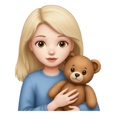 spetical girl with bear  sticker