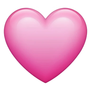 pink ombre heart, soft gradient, glossy, simple sticker