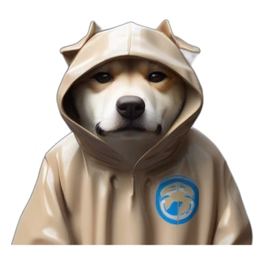 Un chien avec une cagoule sticker