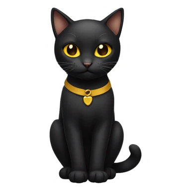 Black cat with yellow eyes brown bow around neck sticker