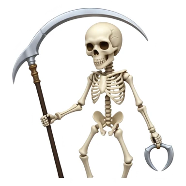 skull scythe sticker