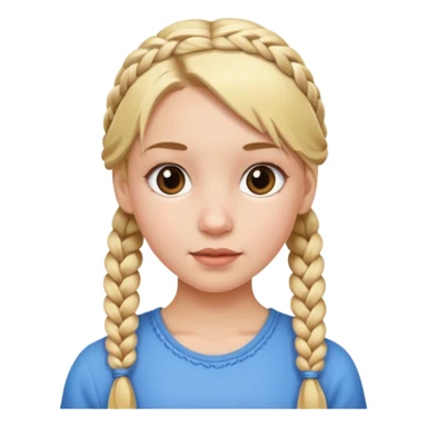 braided pig blonde sticker