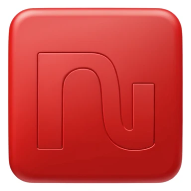 red square typed in it (NMU) sticker