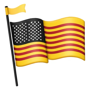 Black and yellow American flag sticker