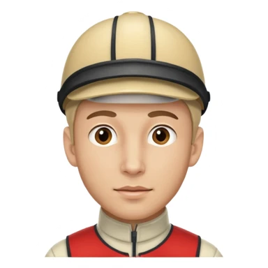 horse jockey man face sticker