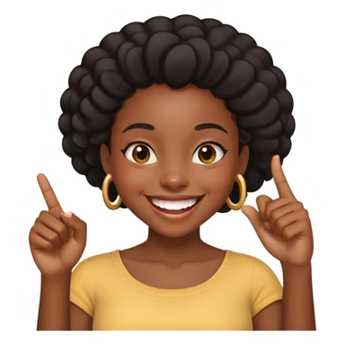 black girl pointing and laughing sticker