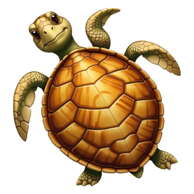 A turtle’s shell shines in the sunlight, strong and patterned like nature’s armor sticker