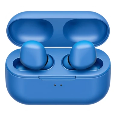 blue wireless earbuds sticker