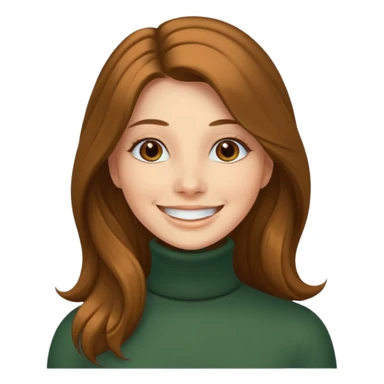 long hairedwoman in turtle neck sticker