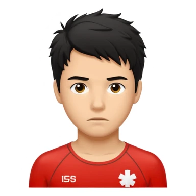 Lifeguard Teenager with Black messy hair saving lives sticker