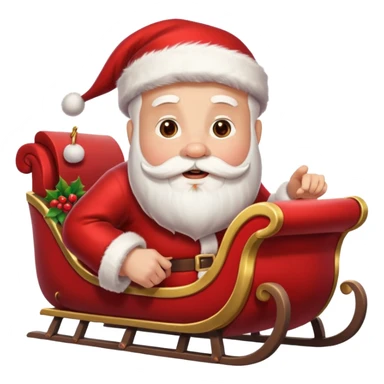 d'Eco de noël avec le père noël sur son traineau sticker