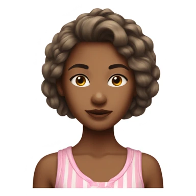 Girl with 4b hair in hollister pjs sticker