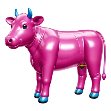   jeff koons style inflatable SPAM cow sculpture  sticker