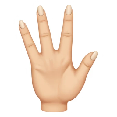 hand with middle finger and ring finger extended, other fingers closed sticker
