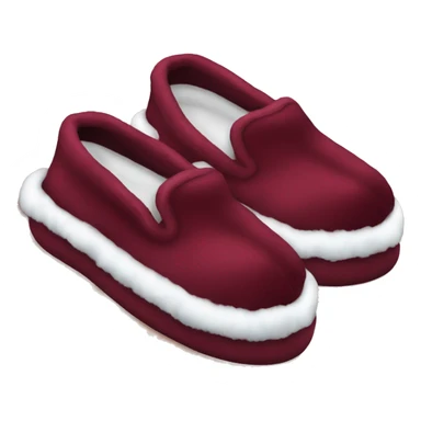 burgundy Christmas slippers sticker