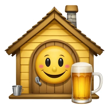 Ein lachender Smilie mit Bierglas und Gamsbart Hut sticker