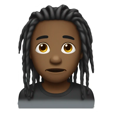  black male with dreads crying sticker