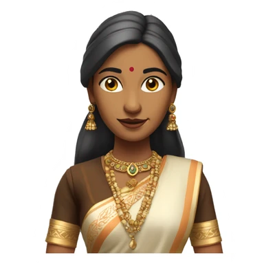 Here is the full-body image of the 3D Indian woman character, turned slightly to the left. I think she looks graceful and elegant!  sticker