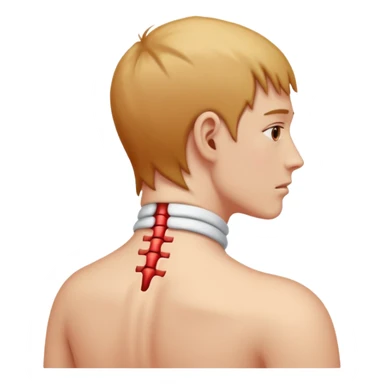 pain emerging from the back neck sticker