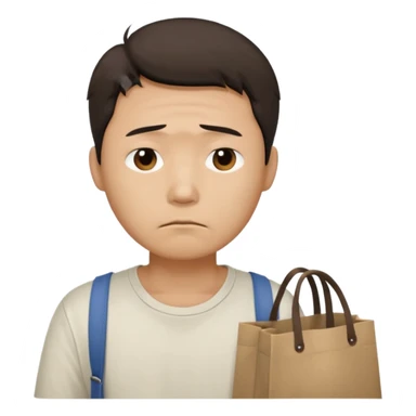 create image of chinese man in 1980 year, looks poor, sad, looking straight and tired sticker