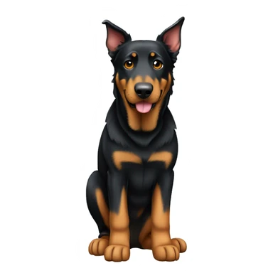 Beauceron dog full body facing front sticker