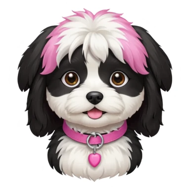 cute and bold havanese female dog black and white sticker