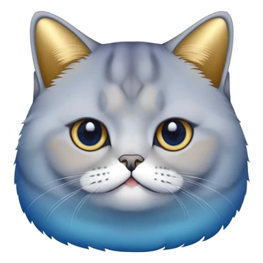 Blue gradient gold shaded British shorthair cat sticker