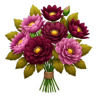 Burgundy flower bouquet  sticker