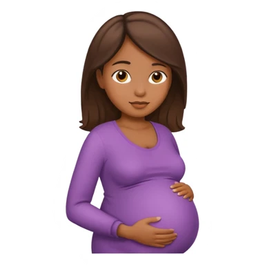 pregnant woman  medium brown skinemoji sticker