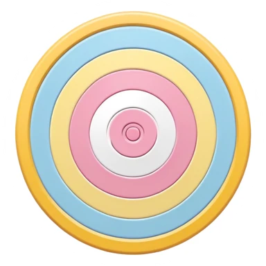 A cute bullseye target with spring pastel colors of yellow, pink and light blue sticker