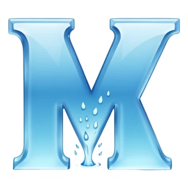 the letter V made out of water sticker