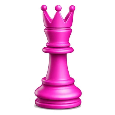 Pink Queen chess piece sticker
