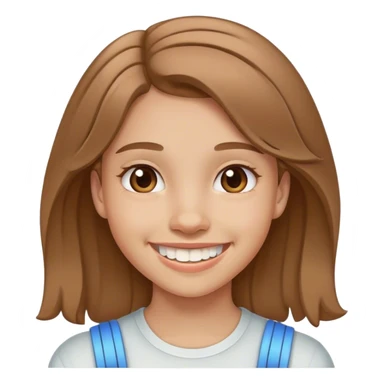  Light brown haired, teenage girl, smiling with braces sticker