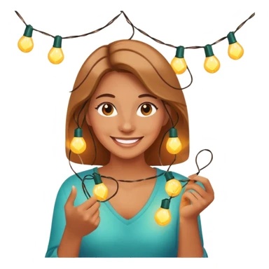 woMan posing with lights sticker