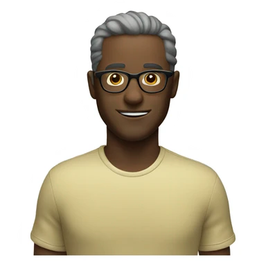 white man with glasses on the beach sticker