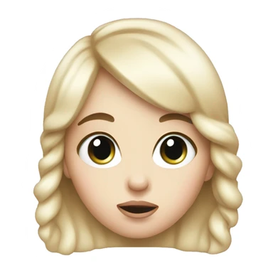 Pretty white girl blowing a kiss  sticker