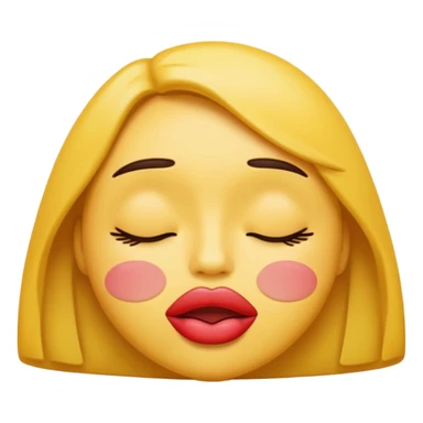 Make me an emoji sticking out his lips and closing his eyes sticker