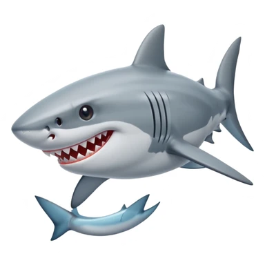 A shark whit nike shoes sticker