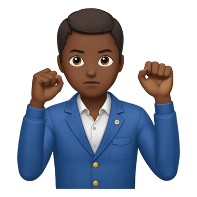 Shinzou wo sasageyo salute and fist on the chest sticker