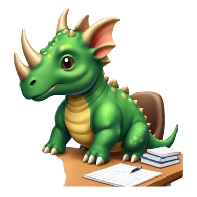 office triceratops sticker