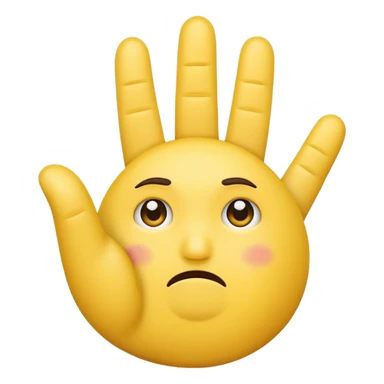 Create a emoji face sad with showing one hand little finger.
The other finger should be down and only one smallest finger should be stand up.

 sticker